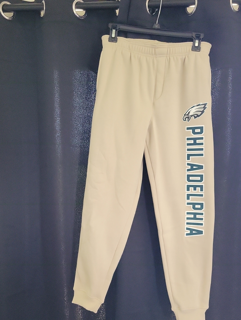 NFL Philadelphia Tan Jogger Sweatpants with Teal Accent